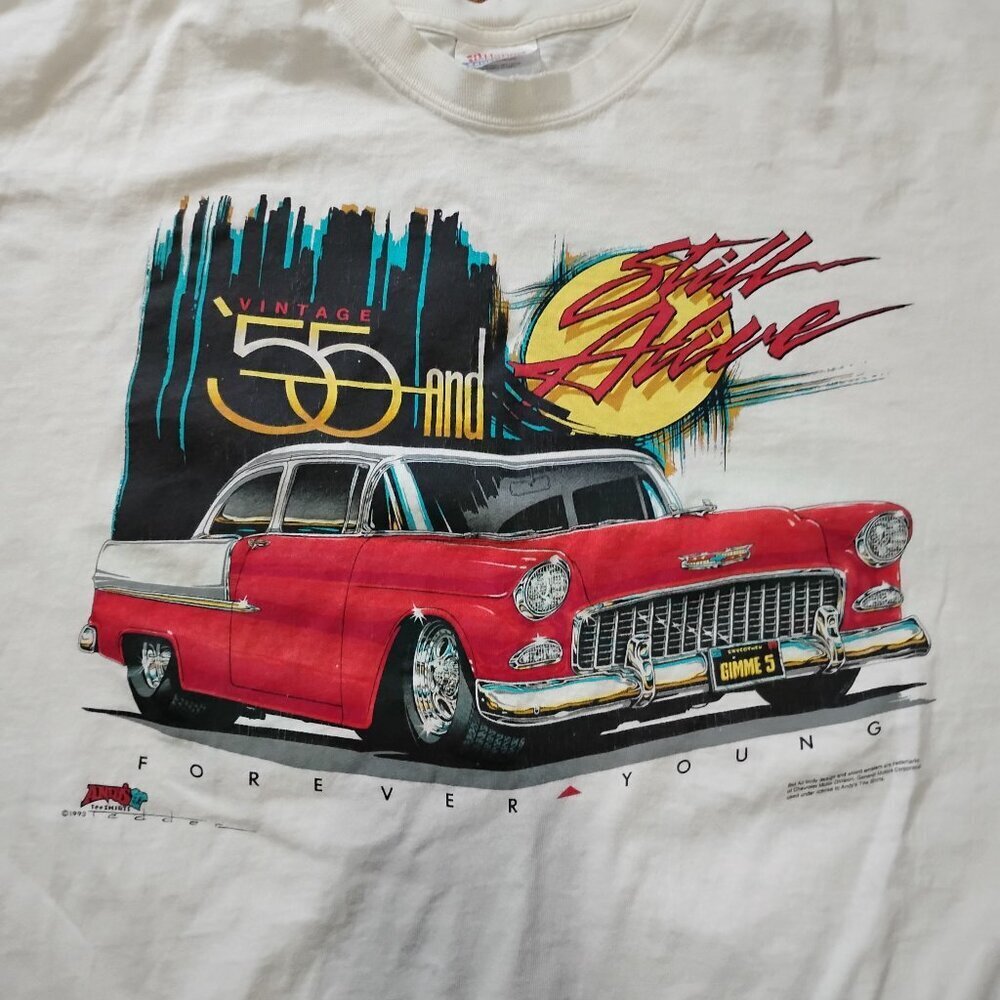 Vintage Chevrolet Bel Air Classic Forever Young 55 Still Alive T-Shirt